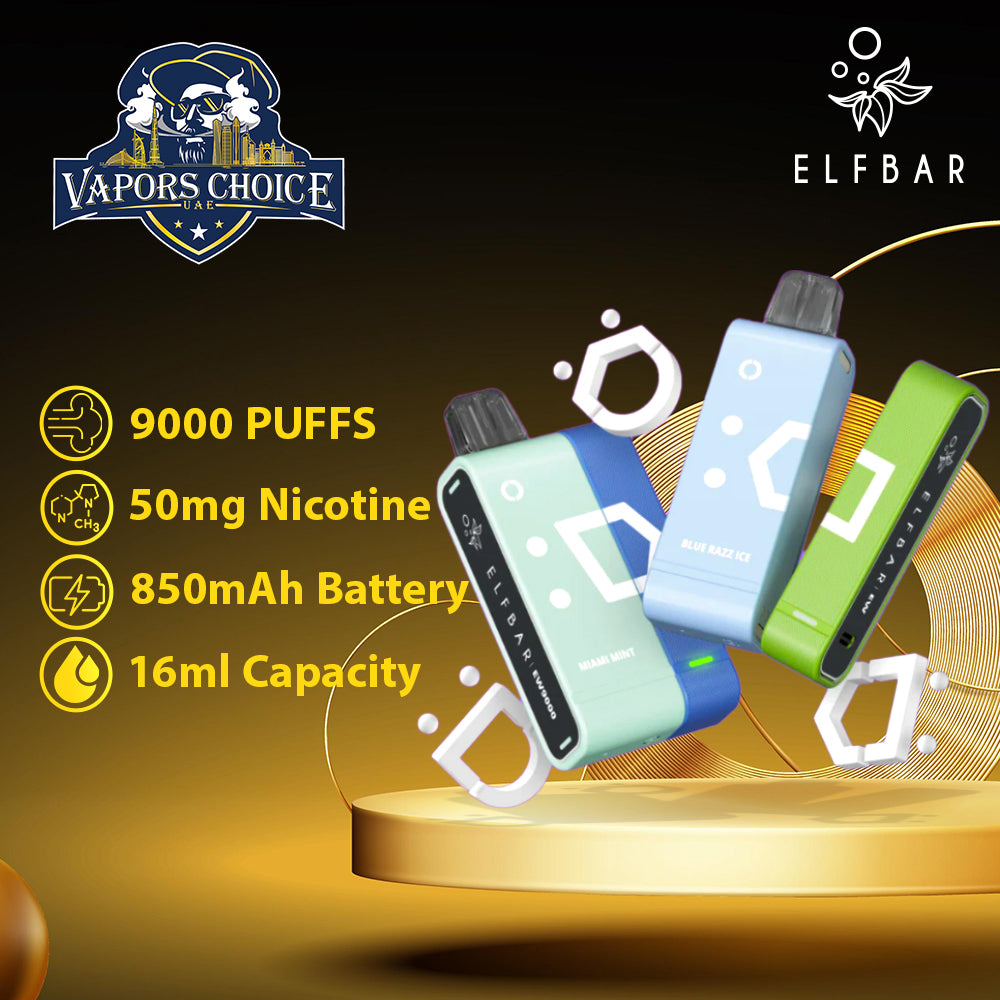 ELFBAR EW9000 (50mg) 9000 PUFFS Disposable Pods & Kit UAE Dubai